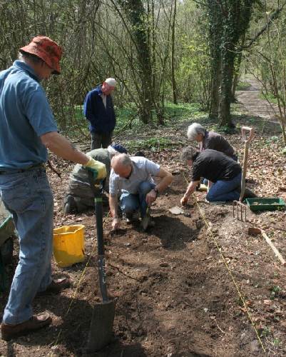 Opening a new trench at West Marden April 2010